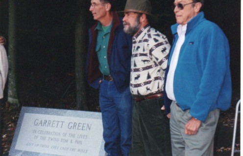 Harry, Don and Phil Garrett at Garrett Garden Dedication